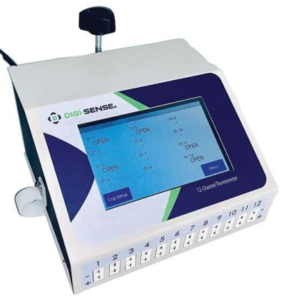 Digi-Sense触摸屏12通道扫描数据记录台式热电偶温度计
